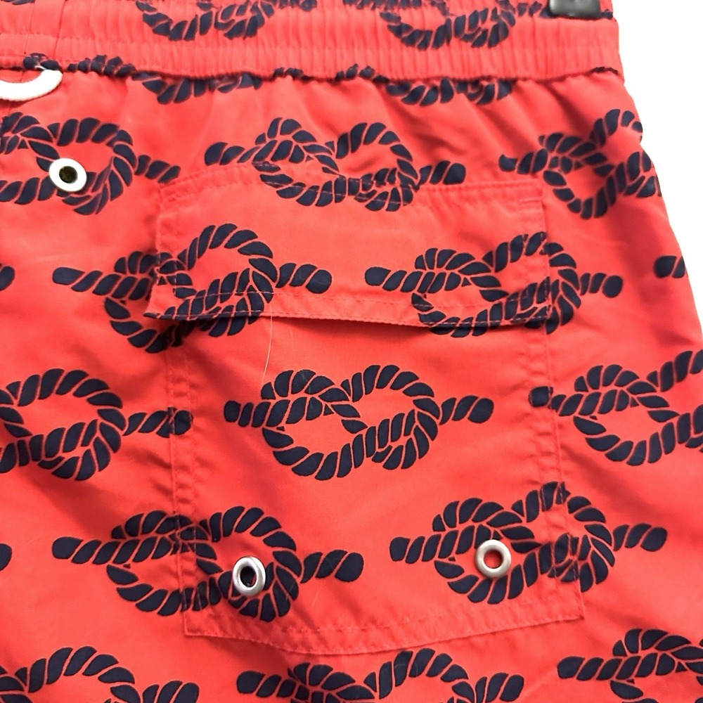 Neiman Marcus Swim Trunks M Medium Lined Drawstring Pockets Nautical Rope - Picture 11 of 14